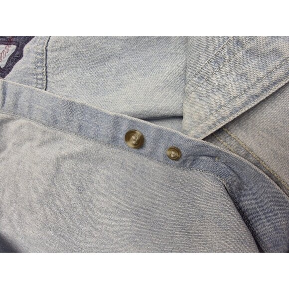 Vintage LA Loving Shirt Womens Large Denim Nautical Lighthouse Sailboat 90s - Picture 8 of 11